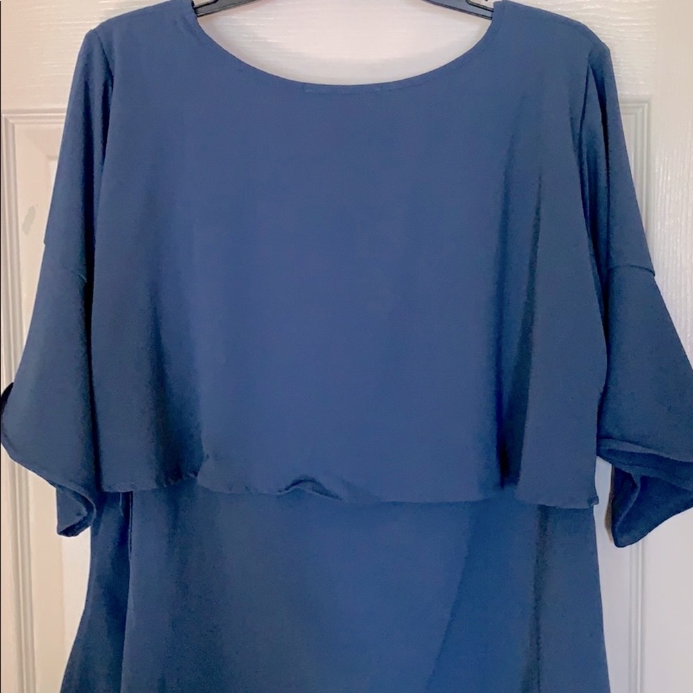 AUGUST SILK RUFFLE TOP - Picture 5 of 7
